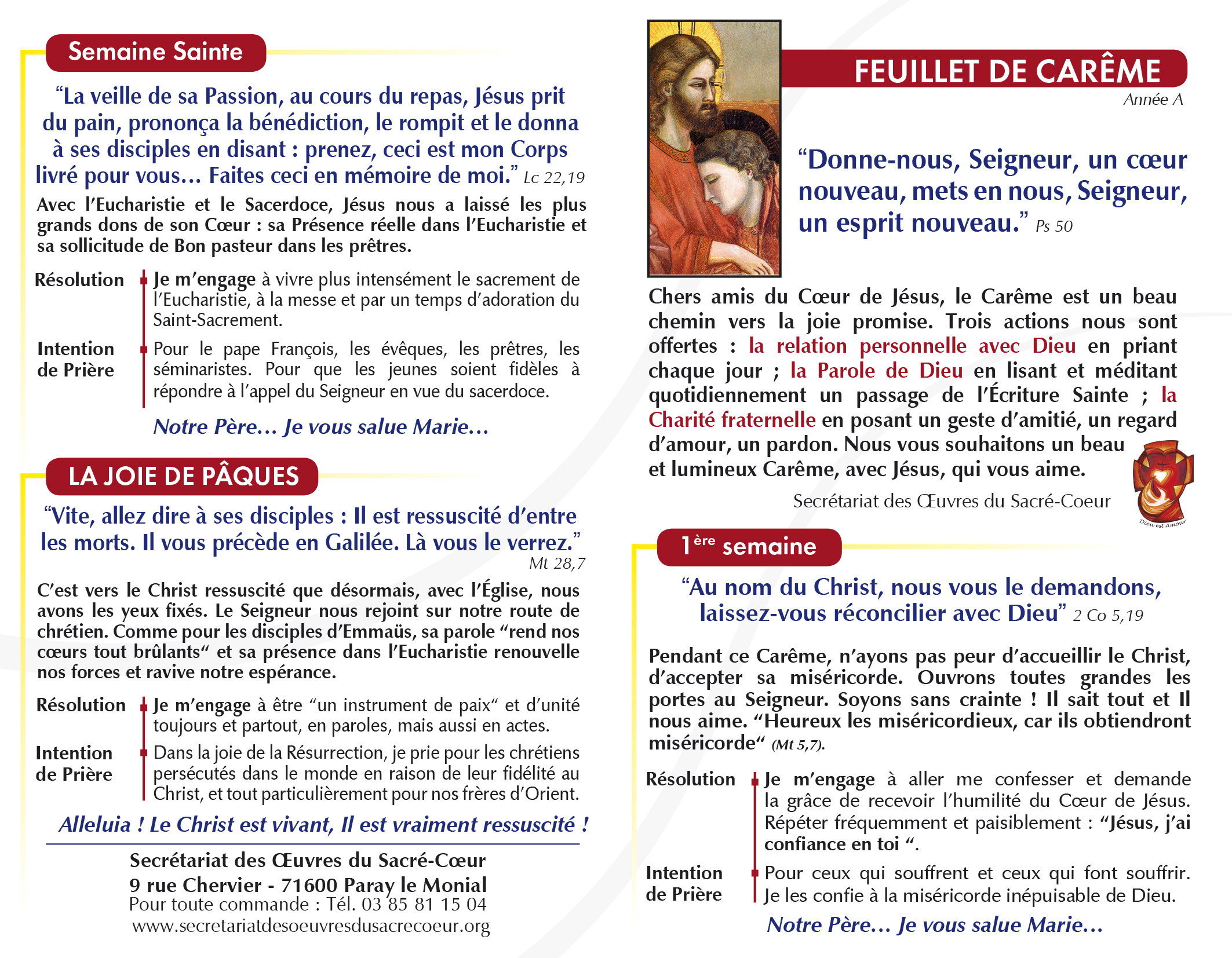 Feuillet Carême 2020