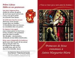 Feuillet-prière Promesses de Jésus à sainte Marguerite-Marie